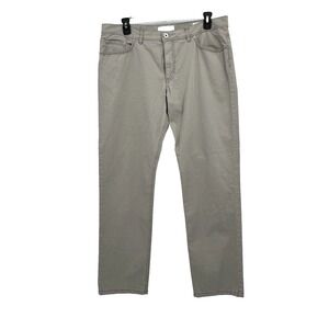 Brax‎ Cooper Fancy Pants Mens 40/32 Gray Beige Regular Fit Straight Leg Church